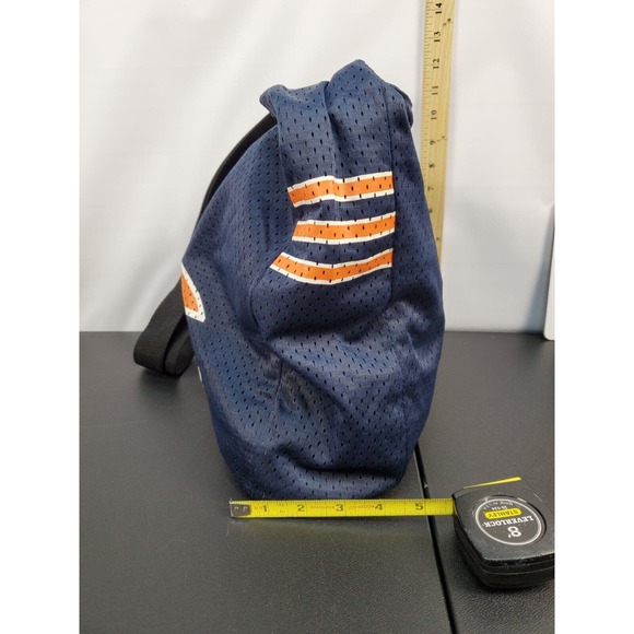 NFL Chicago Bears Team Tote Bag Navy Orange Mesh Adjustable Strap Zip Closure - Picture 5 of 9